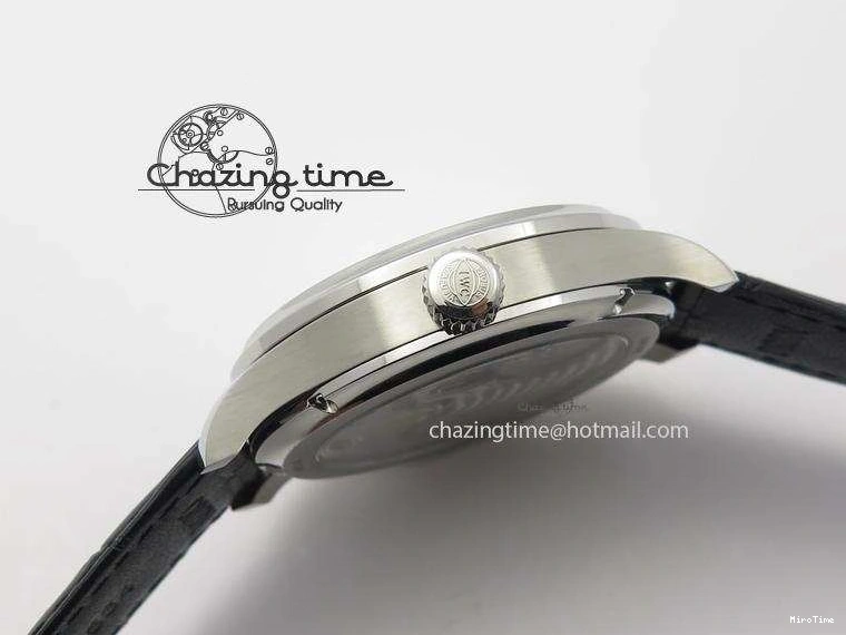 MIROTIME 0225 UrbanStyle Portuguese Tourbillon Power Reserve Moonphase SS White Dial On Black Leather Strap 7318